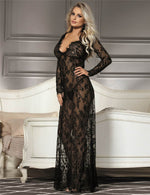 Load image into Gallery viewer, Goddess in Lace: A Luxurious Maxi Lingerie Gown
