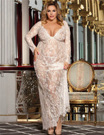 Load image into Gallery viewer, Goddess in Lace: A Luxurious Maxi Lingerie Gown
