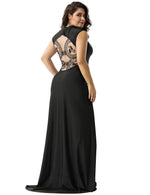 Load image into Gallery viewer, Black Backless Maxi Dress - Plus Size Formal Dress by Rachael K
