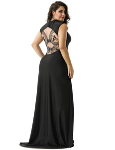Black Backless Maxi Dress - Plus Size Formal Dress by Rachael K