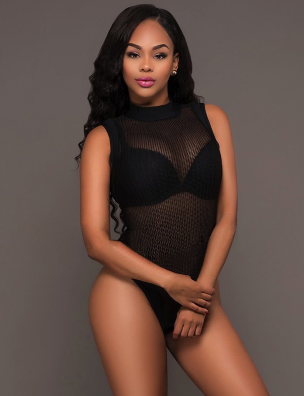 Black Bodysuit with Comfortable Stretch Fit - Rachael K