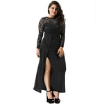 Load image into Gallery viewer, Black Maxi Lace Dress with Long Sleeves by Rachael K - Perfect for Formal Occasions
