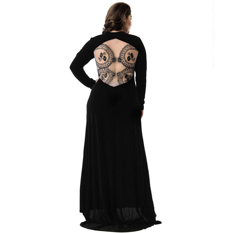 Black Velvet Long Sleeve Maxi Dress - Elegant Formal Dress by Rachael K