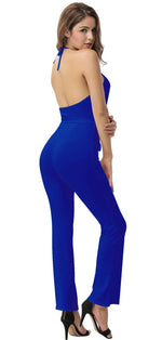 Load image into Gallery viewer, Effortless Elegance: Blue Maxi Jumpsuit for a Night Out
