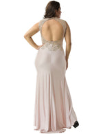 Load image into Gallery viewer, Elegant Back Detail on Rachael K Maxi Dress with High Neck and Mesh
