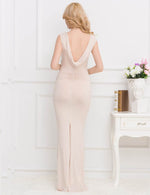 Load image into Gallery viewer, Elegant Backless Detail on Sequin Maxi Dress - Shop Now

