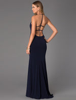 Load image into Gallery viewer, Halter Neck Detailing on Navy Maxi Dress - Formal Wear
