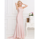 Load image into Gallery viewer, Model confidently posing in an Elegant Mermaid Formal Dress by Rachael K
