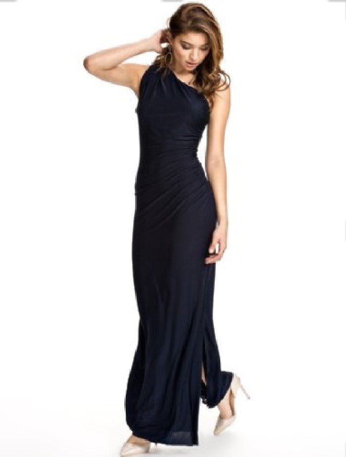 Navy Maxi Dress with Back Detail - Perfect for Formal Occasions