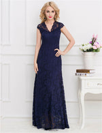 Load image into Gallery viewer, Navy Maxi Dress with Flattering Silhouette for Plus Sizes - Rachael K
