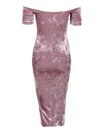 Load image into Gallery viewer, Pink Velvet Dress with Flattering Knee-Length Silhouette - Rachael K
