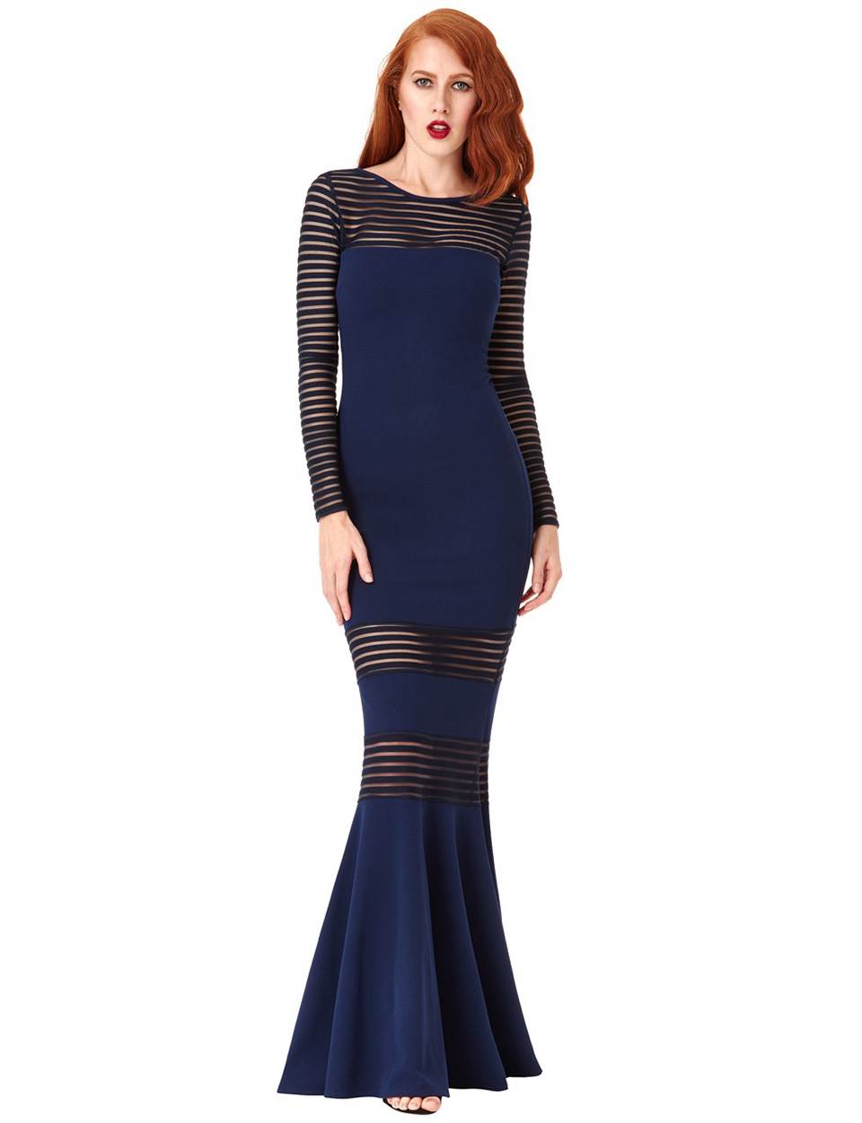 Shop Now: Effortlessly Stylish Color Sheer Panel Bodycon Dress by Rachael K