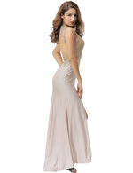 Load image into Gallery viewer, Shop Now: Rachael K Maxi Dress - Luxurious Fabric with Gold Detailing (Formal)
