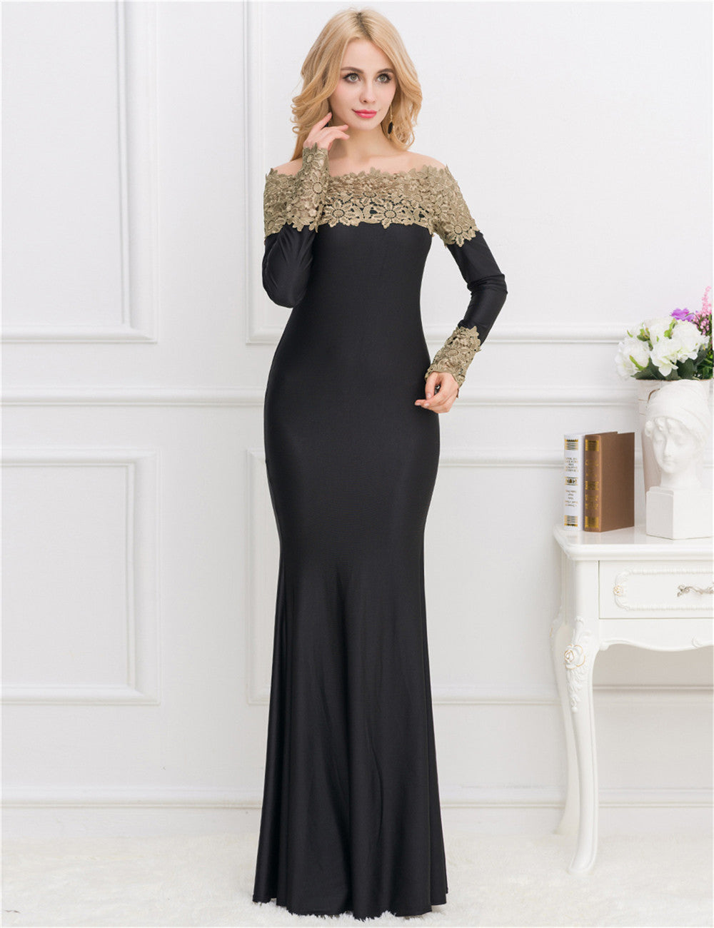 Shop Now: Rachael K Maxi Dress with Exquisite Embroidery (Formal)