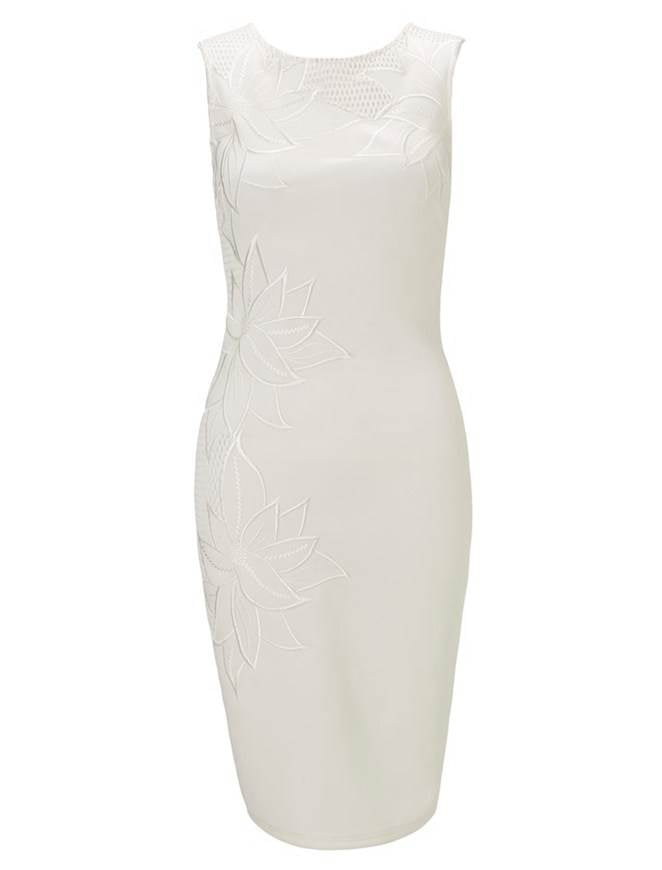 Showstopping Floral Detail on Black Mini Dress