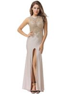 Load image into Gallery viewer, Sophisticated High Neck Detailing on Rachael K Formal Maxi Dress
