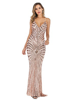 Load image into Gallery viewer, Elegance Unveiled Sequin Maxi Dress with Backless Design
