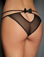 Load image into Gallery viewer, Sexy Black Plus-Size Mesh Open-Back Panty
