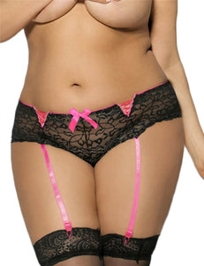 Playful and Seductive: Lace Shorts with Open Crotch