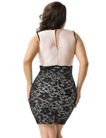 Load image into Gallery viewer, Confident and Edgy in Black Lace Overlay Dress by Rachael K
