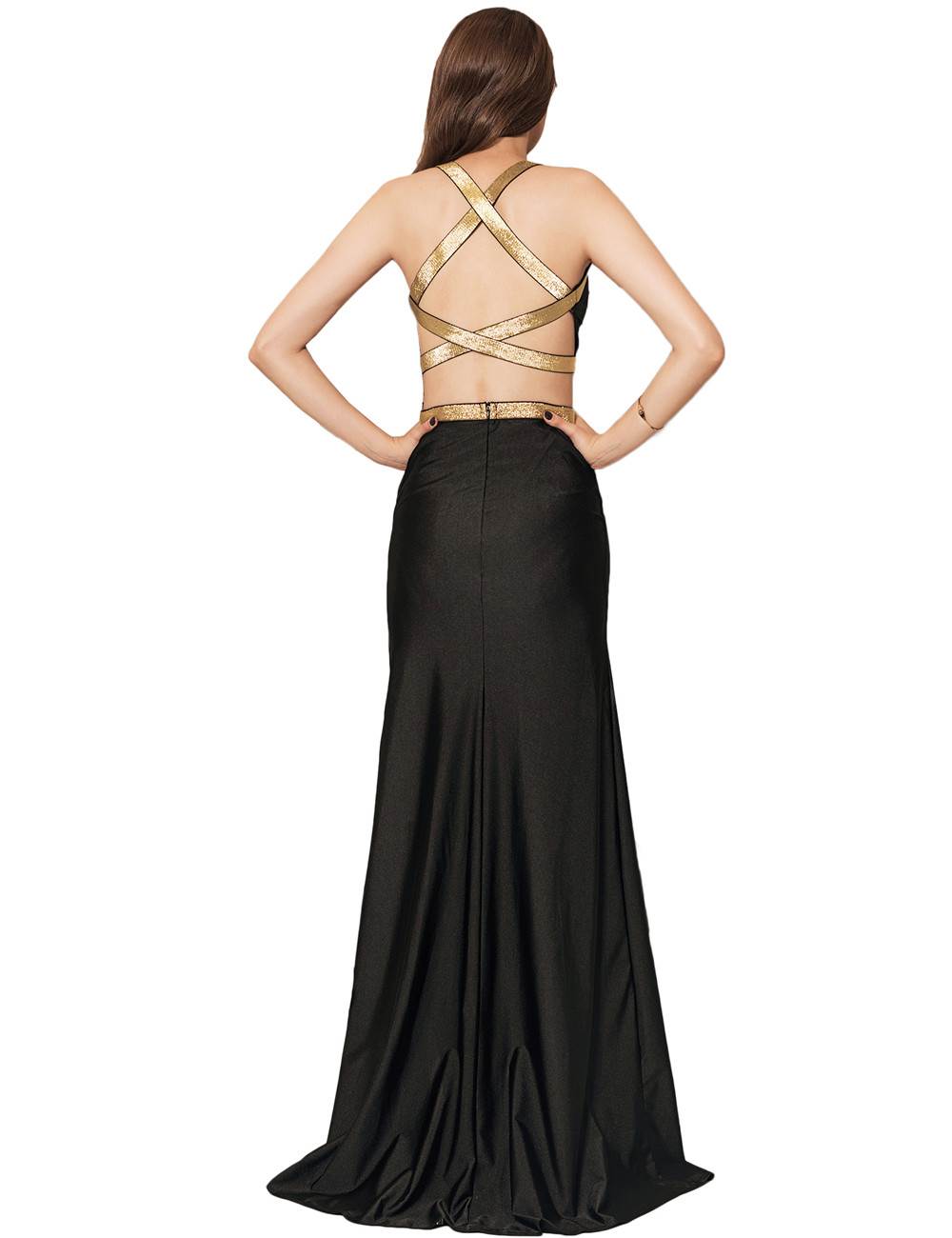 Confident and Elegant Look in Black Maxi Skirt with Gold Accents - Shop Now at Rachael K