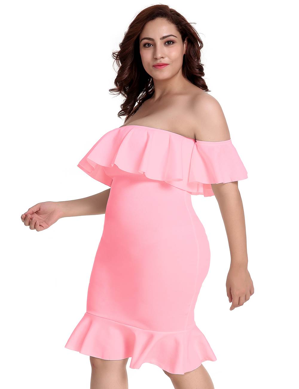 Delicate Ruffles Detail on the Black Off-Shoulder Mini Dress by Rachael K