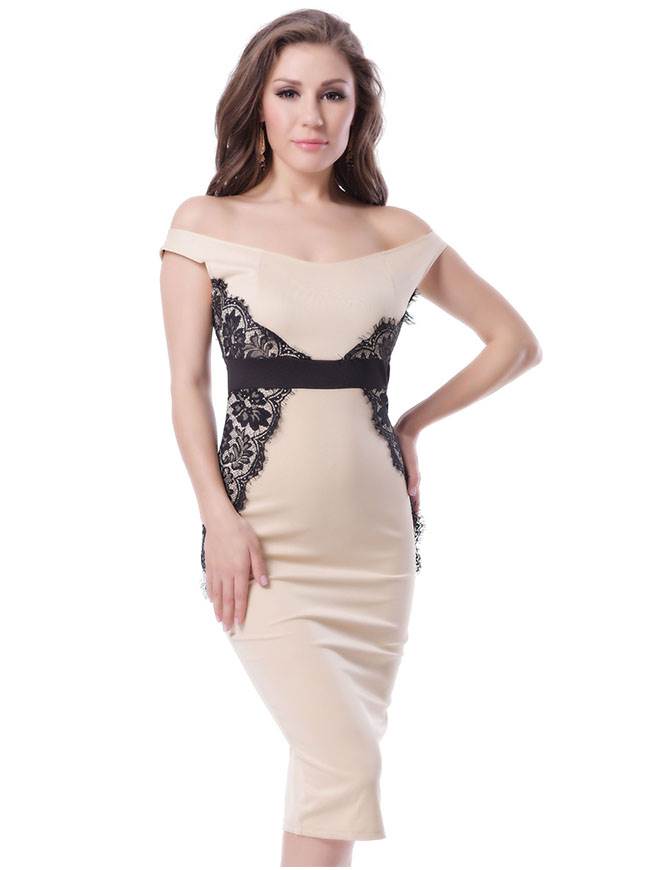 Elegant Simplicity: A Versatile Lace Overlay Dress