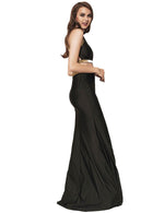 Load image into Gallery viewer, Elegant Look in Black Maxi Skirt with Gold Detailing by Rachael K
