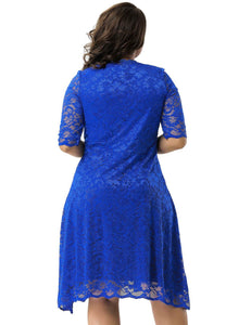 Regal Elegance Dress in Classic Blue - Sophisticated & Elegant