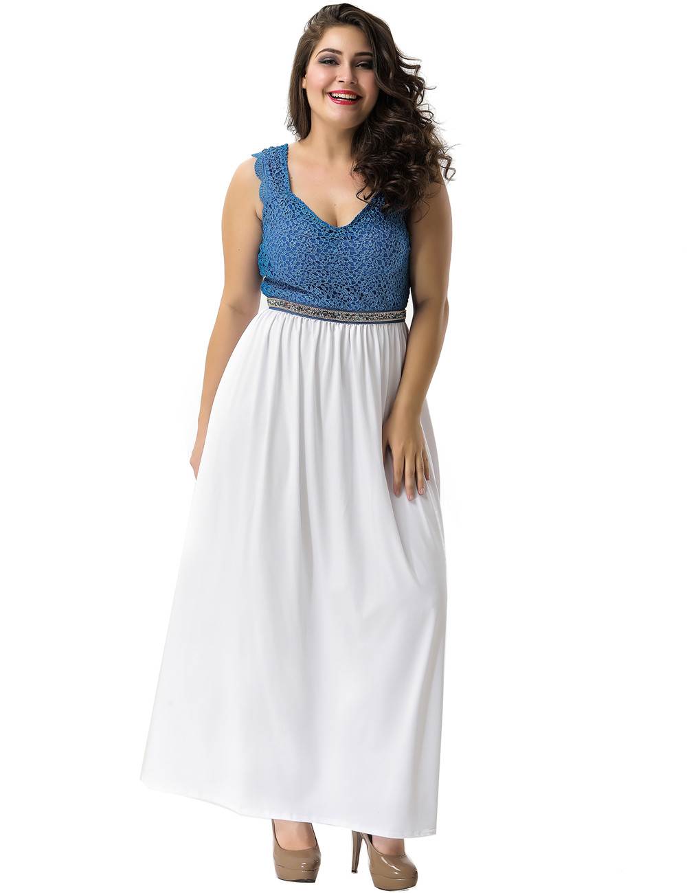 Plus Size Sleeveless Maxi Dress - Mermaid Tail Formal Dress by Rachael K
