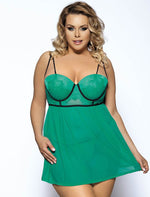 Load image into Gallery viewer, Playful Plus Size Babydoll Set: A Touch of Romance
