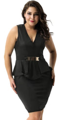 Load image into Gallery viewer, Versatile Elegance: A Sophisticated Peplum Dress
