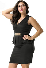Load image into Gallery viewer, Versatile Elegance: A Sophisticated Peplum Dress
