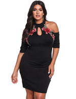 Load image into Gallery viewer, Shop the Show-Stopping Floral Embroidered Mini Dress by Rachael K
