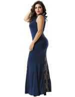 Load image into Gallery viewer, Sophisticated Navy Sleeveless Maxi Dress for Formal Events
