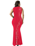 Load image into Gallery viewer, Vibrant Red Sleeveless Maxi Dress: Flowing Silhouette

