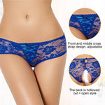 Load image into Gallery viewer, Playful and Seductive: Open Crotch Floral Lace Panty
